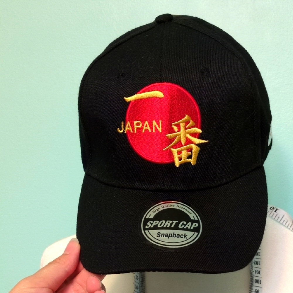 NWT Japan Tokyo Ichiban Black Snapback Embroidery Cap